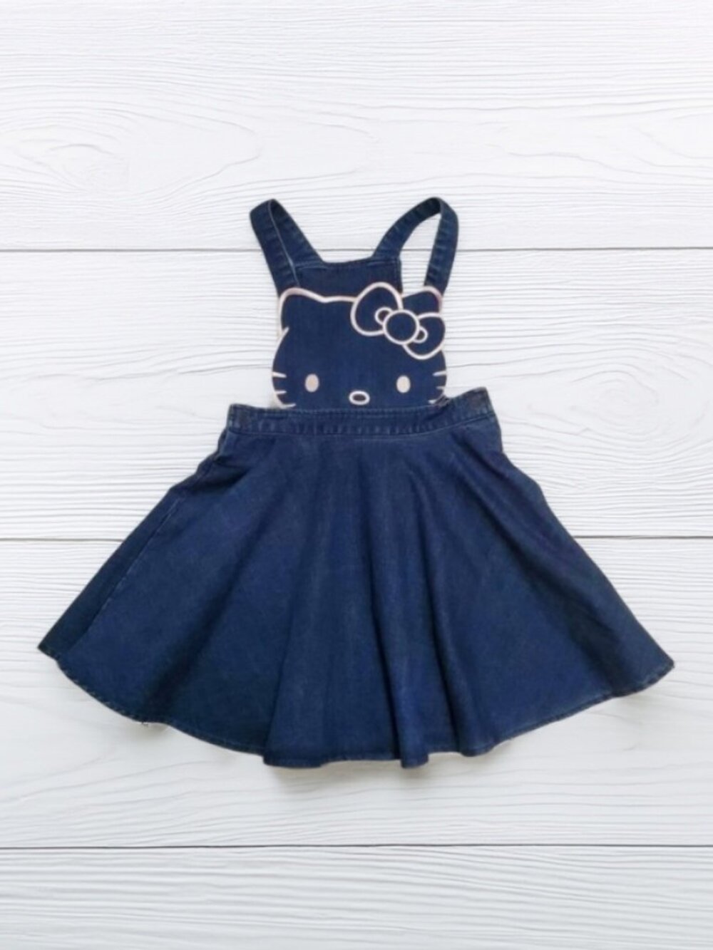 Hello Kitty Sanrio Denim Jumper Dress Size 6X